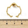316 Stainless Steel with Natural Mixed Gemstone Cuff Rings RJEW-Z098-01G-03-5