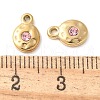304 Stainless Steel with Rhinestone Charms STAS-Q345-17G-02-3