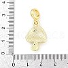 Brass Red Enamel Vegetable European Dangle Charms KK-Z090-06G-03-3
