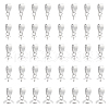 Unicraftale 40Pcs 5 Style 304 Stainless Steel Cup Pearl Peg Bails Pin Pendants STAS-UN0055-01-1