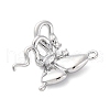 Brass Rhinestone Pendants KK-E793-25P-2