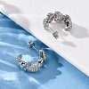 Brass Micro Pave Clear Cubic Zirconia Stud Earrings EJEW-D322-07P-01-3