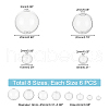   48Pcs 8 Style Handmade Two Holes Blown Glass Globe Beads FIND-PH0004-61-6