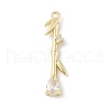 Brass Micro Pave Cubic Zirconia Pendants KK-M326-13B-G-1
