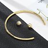Brass Open Cuff Bangles BJEW-G736-07G-3