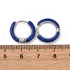 Two Tone 304 Stainless Steel Chunky Huggie Hoop Earrings with Enamel for Women EJEW-C043-11-12P-3
