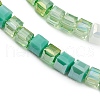 Gradient Color Electroplate Glass Bead Strands X1-GLAA-E042-05B-3