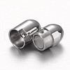 Tube 304 Stainless Steel Magnetic Clasps with Glue-in Ends STAS-I045-16-2
