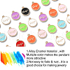 40Pcs 8 Colors Alloy Enamel Pendants ENAM-CJ0004-64-4