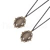 40x30mm Oval Clear Glass Cabochon Covers and Alloy Pendant Cabochon Settings DIY-X0151-AB-FF-6