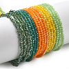 Electroplate Glass Beads Strands EGLA-XCP0001-14-1