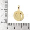 Brass Pave Natural White Shell Pendants KK-S522-06B-G-3