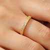 Simple 925 Sterling Silver Micro Pave Cubic Zirconia Finger Rings ZH6769-3-7