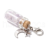 Chakra Natural & Synthetic Gemstone Chips inside Glass Wishing Bottle Pendant Decoration HJEW-JM03309-5