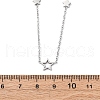 304 Stainless Steel Star Link Chain Necklaces NJEW-R026-13P-5