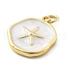 Ocean Theme Brass Enamel Pendants X-KK-Q029-01B-G-3