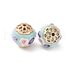 Handmade Resin Indonesia Round Beads IPDL-P005-18KCG-01-2