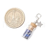 Natural Lapis Lazuli Chips inside Glass Wishing Bottle Pendant Decoration HJEW-JM03306-03-3