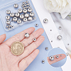 Unicraftale 304 Stainless Steel Textured Beads STAS-UN0014-46P-3