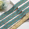 Ethnic Embroidery Polyester Flat Ribbons OCOR-WH0060-38A-4
