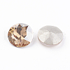 Pointed Back & Back Plated Glass Rhinestone Cabochons RGLA-J012-8mm-001GS-2