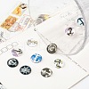 Helm &  Anchor Printed Glass Cabochons X-GGLA-A002-12mm-WW-2