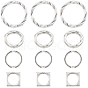 SUNNYCLUE 80Pcs 4 Styles Zinc Alloy Bead Frame FIND-SC0008-85-1