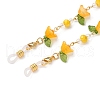 Flower Acrylic Charms & Glass Eyeglasses Chains AJEW-TA00041-4