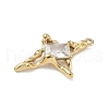 304 Stainless Steel Pave Cubic Zirconia Pendants STAS-U054-03G-2