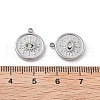 304 Stainless Steel Rhinestone Pendants STAS-Z121-52P-2