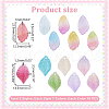 AHADERMAKER 140Pcs 14 Color Autumn Theme Two Tone Spray Painted Glass Pendants GLAA-GA0001-84-2