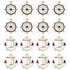 40Pcs 2 Styles Alloy Enamel Pendants ENAM-CJ0003-70-1