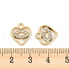 UV Plating Alloy Rhinestone Pendants PALLOY-D026-07G-3