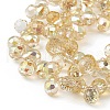 Transparent Electroplate Glass Beads Strands EGLA-F152A-FR01-3