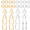   32Pcs 8 Style Brass Bead Frames KK-PH0009-47-1