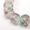 Round Shaped Handmade Gold Sand Bumpy Lampwork Beads LAMP-L043-01-1