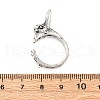 Zinc Alloy Open Cuff Rings for Women RJEW-U058-02AS-5