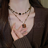 Beebeecraft 20Pcs Natural Tiger Eye Pendants G-BBC0001-50C-5