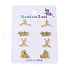 304 Stainless Steel Earring Sets EJEW-S248-04G-2