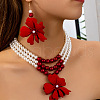 Alloy Flower Pendant Jewelry Set FS-WG80176-01-2