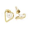 Ion Plating(IP) 304 Stainless Steel Earring Findings with Plastic Peral Beads EJEW-O002-02G-2