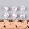 Transparent Spray Painted Glass Beads EGLA-N018-4mm-11-4