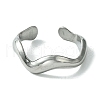 304 Stainless Steel Open Cuff Ring RJEW-L110-022P-2