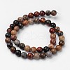 Natural Polychrome Jasper/Picasso Stone/Picasso Jasper Beads Strands G-D809-04-8mm-2