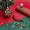   300Pcs 6 Colors Christmas Themed Transparents Glass Beads GLAA-PH0003-53-5