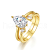 925 Sterling Silver Pave Cubic Zirconia Stackable Rings HL5195-1-6