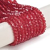 Baking Painted Transparent Glass Beads Strands DGLA-F029-J2mm-09-1