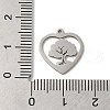 Non-Tarnish 201 Stainless Steel Pendants STAS-E206-06P-05-3
