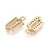 Brass Micro Pave Cubic Zirconia Charms KK-N261-104B-G-2