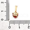 Brass Micro Pave Cubic Zirconia Charms KK-D356-05C-G-3